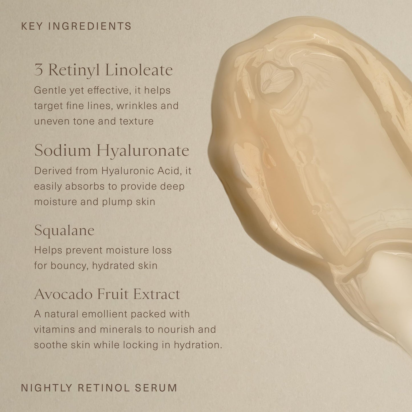 Oak Essentials Nightly Retinol Serum, Gentle Anti-Aging Face Serum with Retinyl Linoleate, Squalane and Avocado Fruit Extract, Helps Soften Fine Lines Beauty & Personal Care Oak Essentials