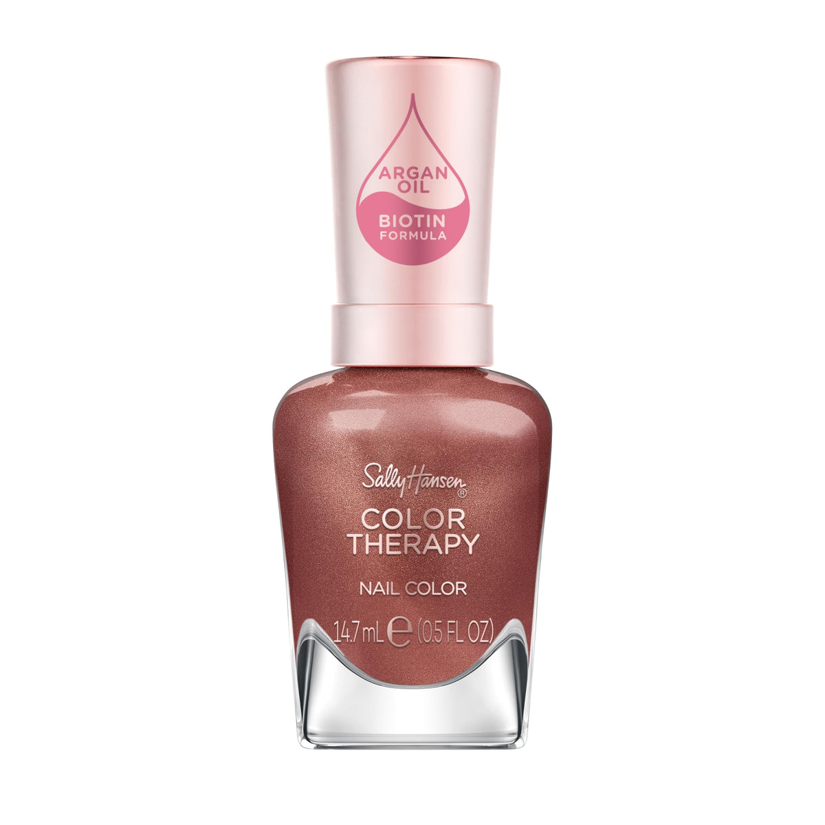 Sally Hansen Color Therapy Nail Polish | Biotin, Argan Oil, Long Lasting, Healthy Nails, Nail Strengthener, Opaque | 196 Raisin the Bar | Chestnut Beauty & Personal Care Sally Hansen