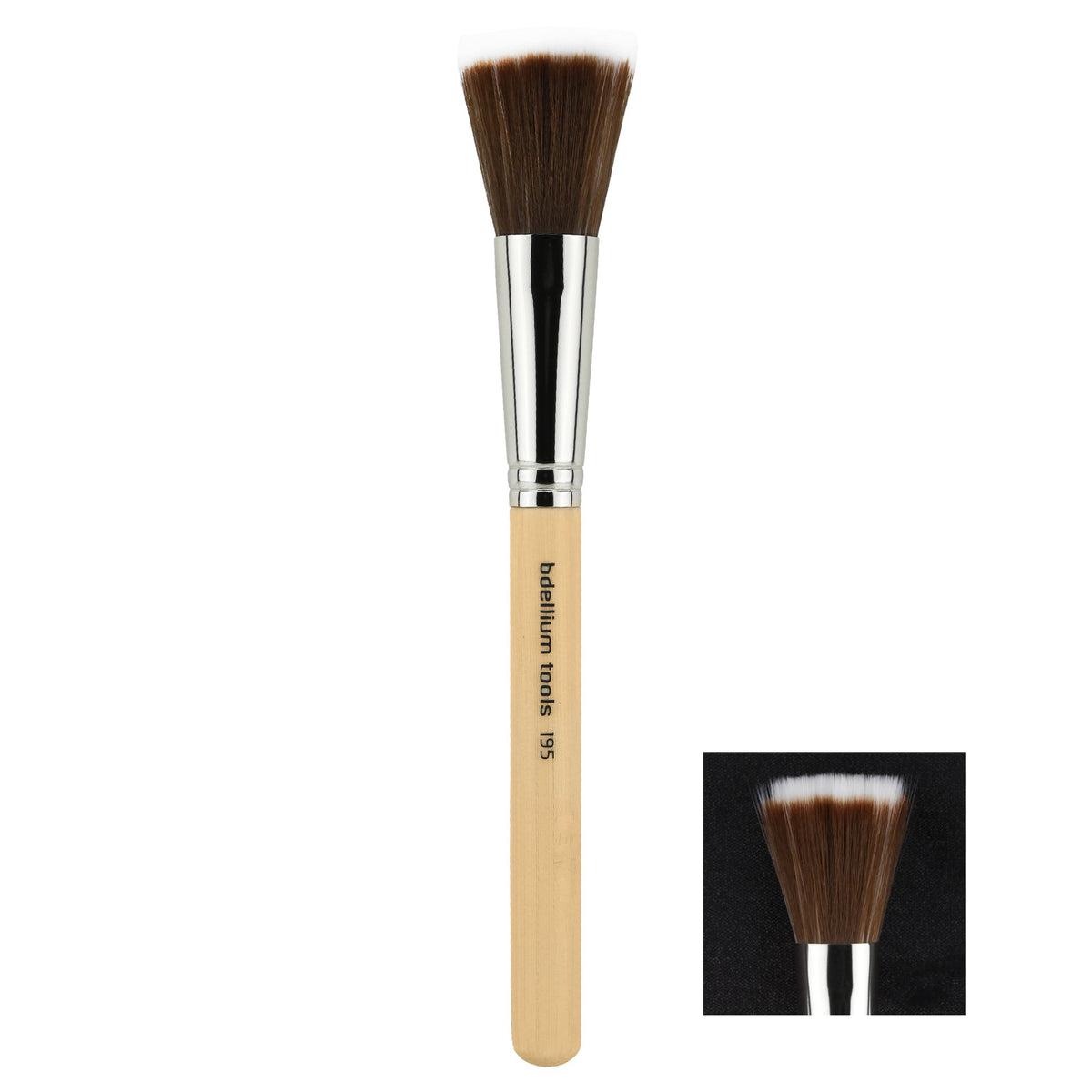 Bdellium Tools Professional Makeup Brush - Special FX Series 195 Large Stippling - With Soft Synthetic Fibers, For Painting Bald Caps and Prosthetics