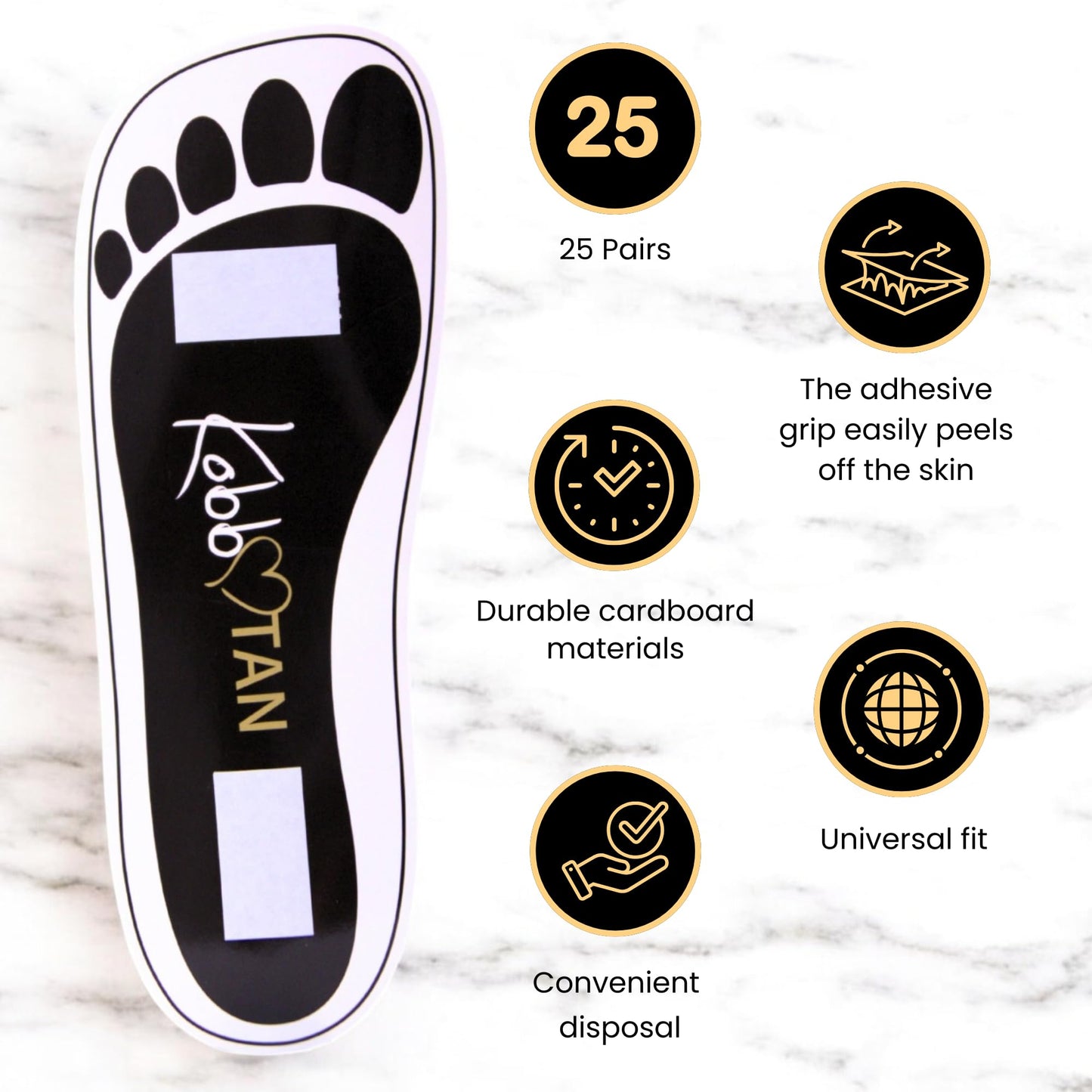 25 Pairs (50Feets) Spray Tan Feet Pads Disposable & Economic Black Feet pads for Spray tanning,Use in Tanning booth,Sunless Tanning at Home or Beauty Beauty & Personal Care KOBBTAN