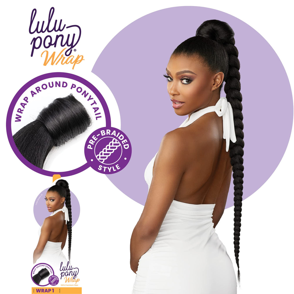 Sensationnel Lulu Pony Wrap Hairextensions-1,1 JETBLACK