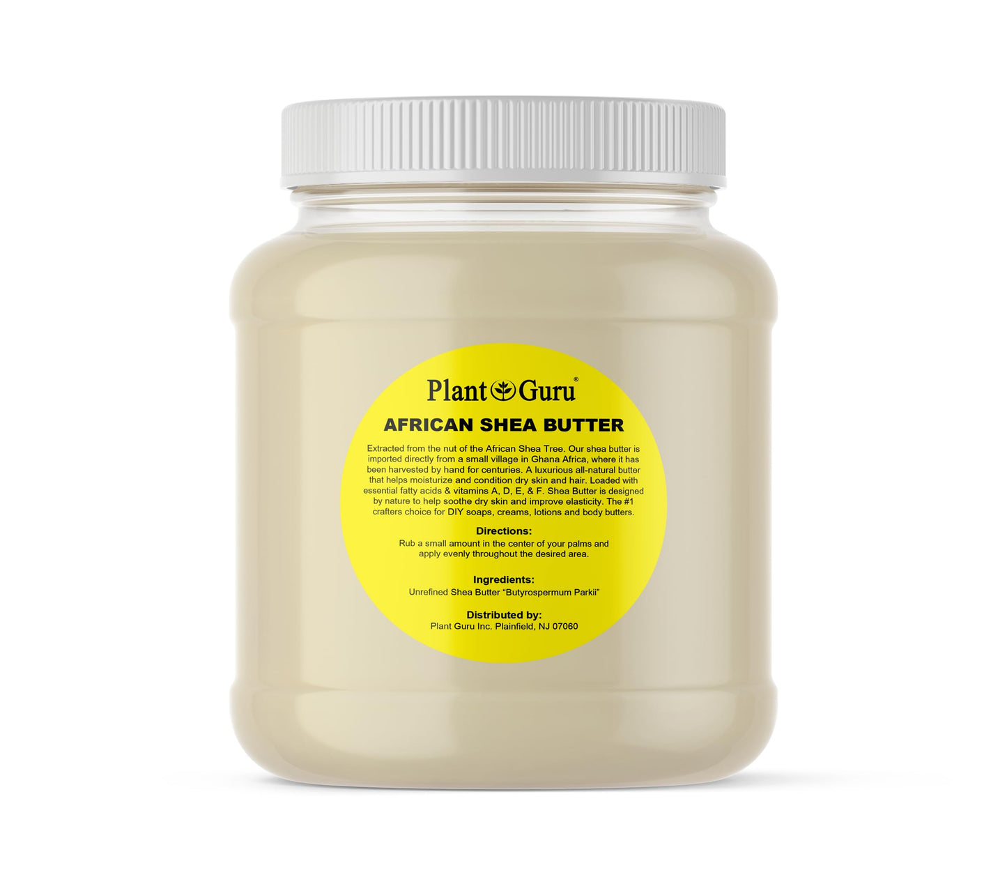 Plant Guru Raw African Shea Butter 3 lbs. Bulk 100% Pure Natural Unrefined IVORY Grade A - Ideal Moisturizer For Dry Skin, Body, Face And Hair Growth Beauty & Personal Care Plant Guru