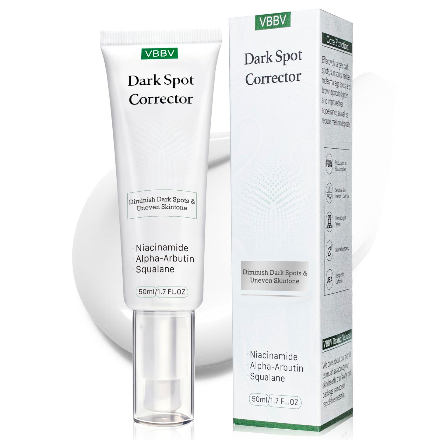 Dark Spot Remover for Face & Body - Dark Spot Corrector Serum for Hyperpigmentation, Brown Spots & Melasma Treatment - 1.7 fl oz Beauty & Personal Care VBBV
