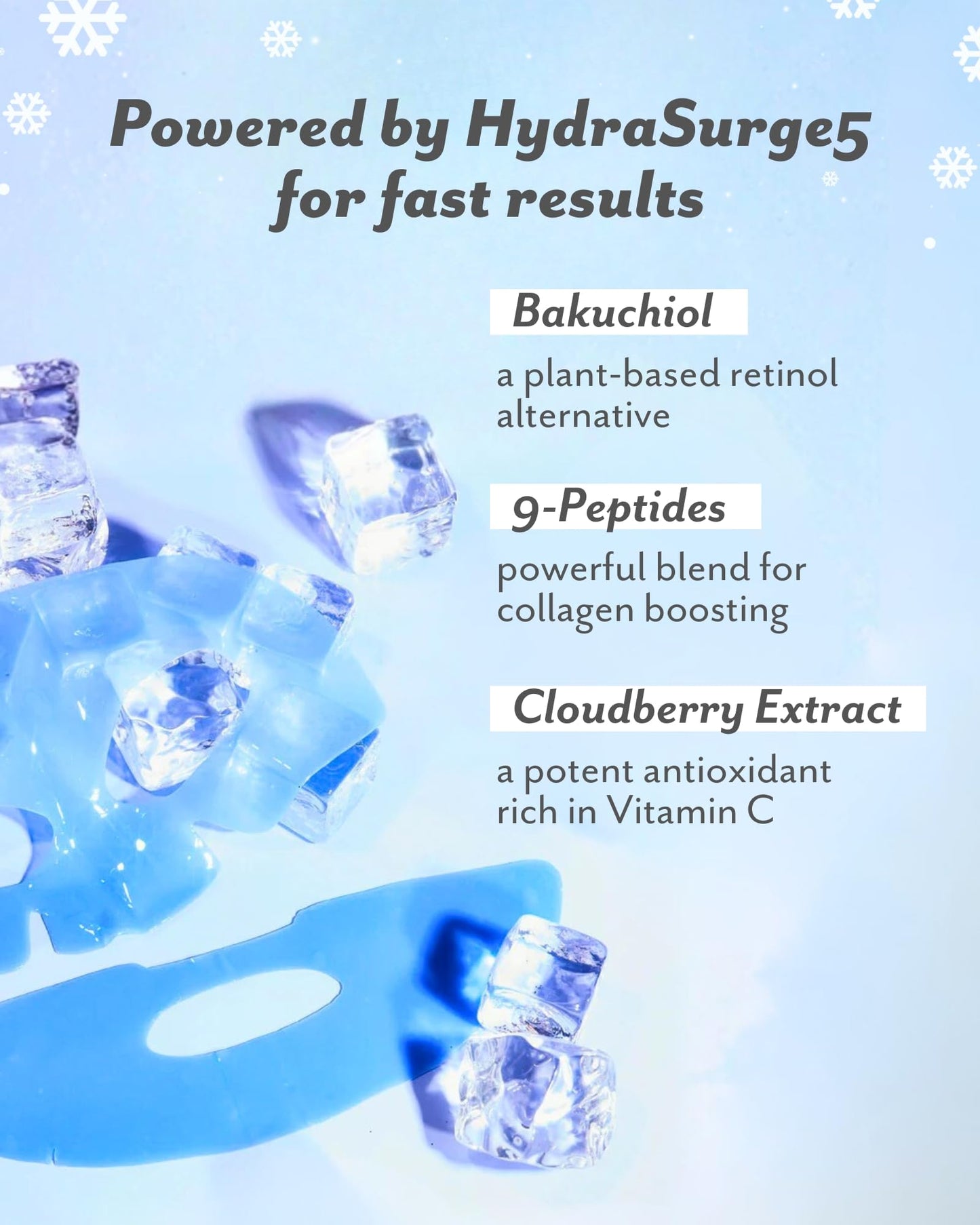 Patchology Iced Cooling and Firming Hydrogel Masks with Peptides, Cloudberry Oil and Bakuchiol. Facial Sheet Mask designed to firm skin and soothe Beauty & Personal Care Patchology