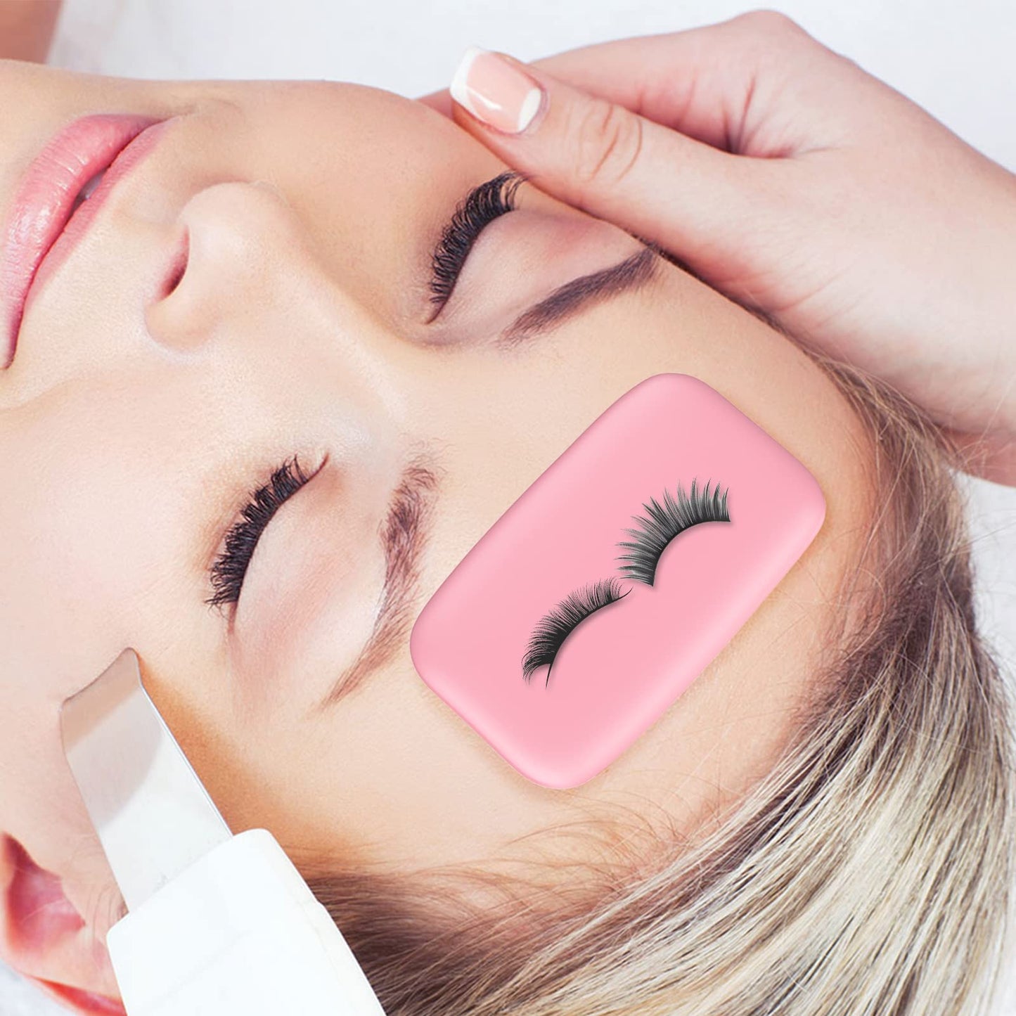YEAJOIN 6PCS Silicone False Eyelash Holder Pads for Eyelash Extensions Loose Lash, Reusable Eyelash Extensions Tools, Transparent and Pink Beauty & Personal Care YEAJOIN