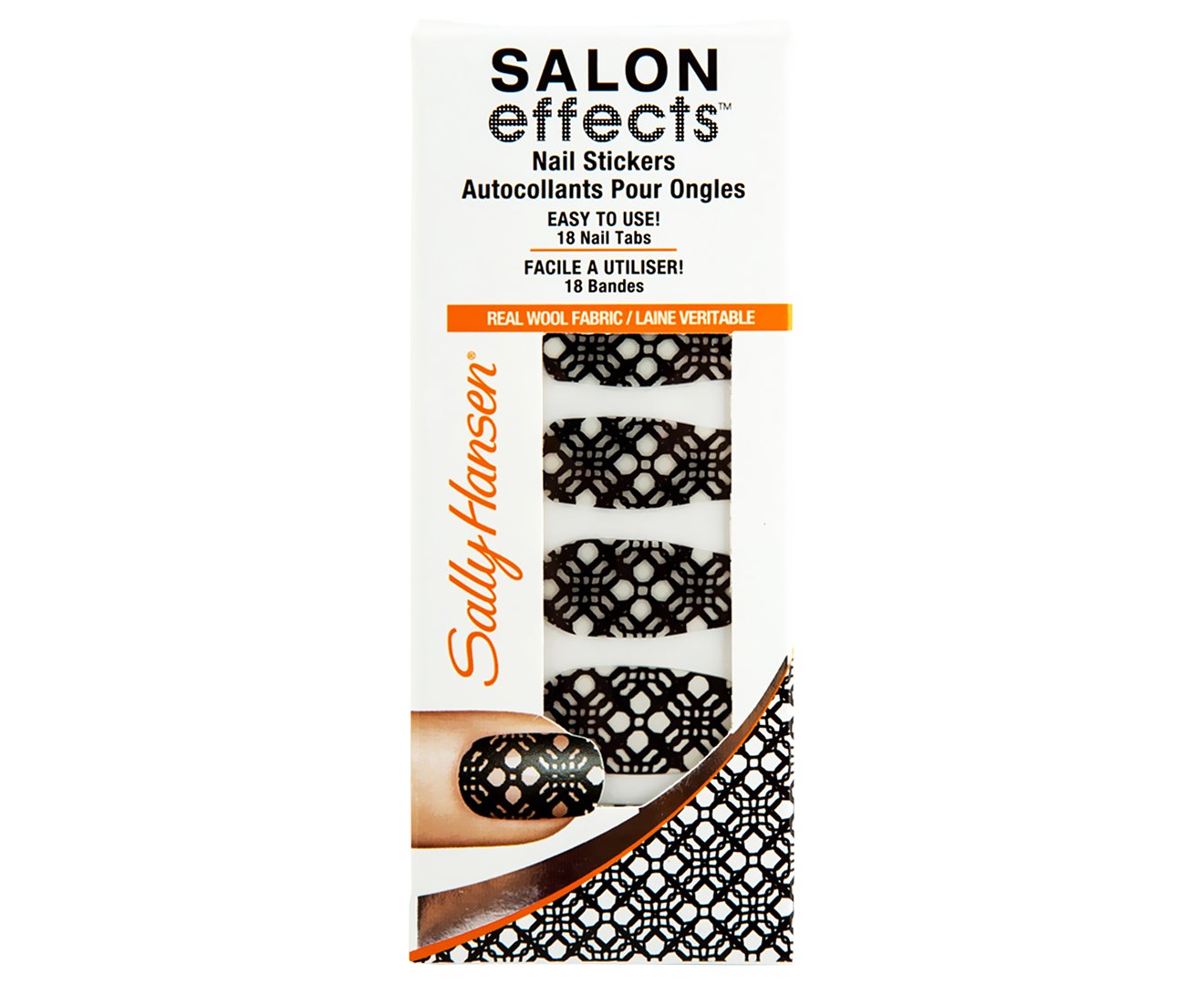 Sally Hansen Salon Effects Couture Nail Stickers, Black To Basic, 18 Count Beauty & Personal Care Sally Hansen
