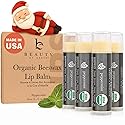 USDA Organic Peppermint Lip Balm - USA Made with Natural Ingredients, Stocking Stuffers for Women & Men, Lip Moisturizer Chapstick for Dry Lips, Small Beauty & Personal Care Beauty by Earth