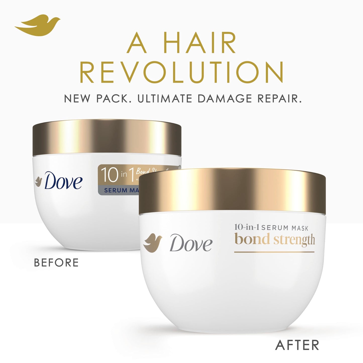 Dove Hair Bond Strength 10in1 Serum Mask for Chemically Damaged Hair with Bio-Protein Care Technology plus Peptide Complex 9.2 fl oz. Beauty and Personal Care Dove