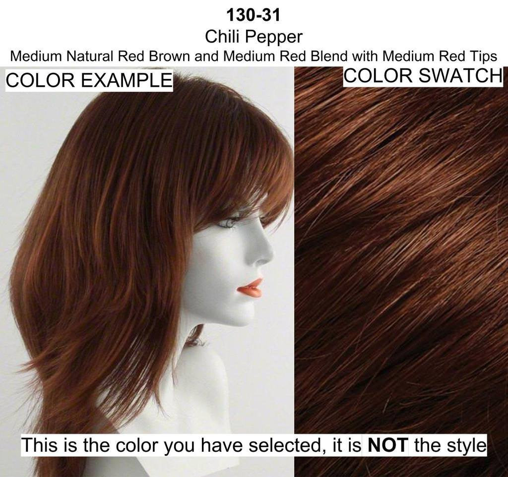 Funbun Curly Synthetic Hair Wrap Elastic Band Women's Hairpiece Chignon Ponytail Accent Fun Bun by easihair - 130-31 Chili Pepper