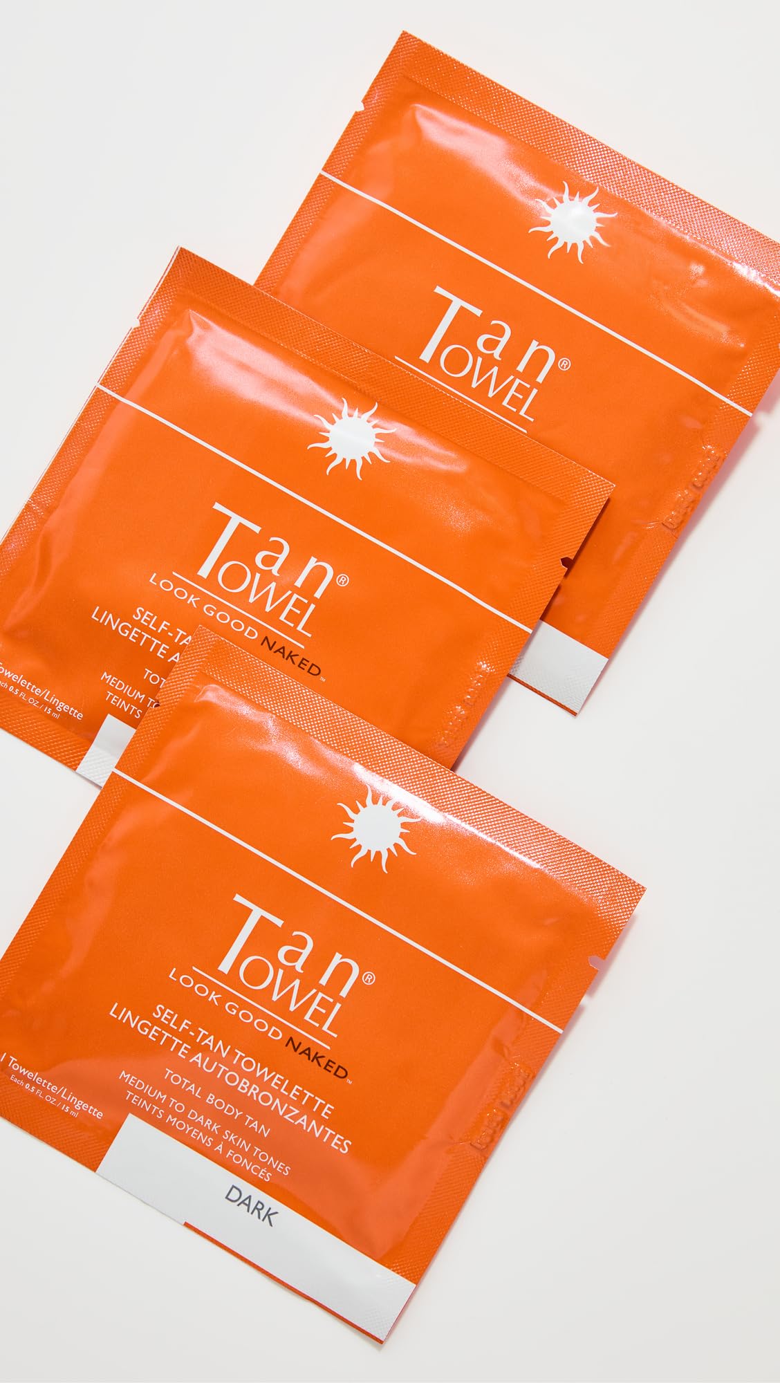 TanTowel Women's Full Body Tan Towelettes - 5 Pack, Dark, 0.5 Fl Oz (Pack of 5) Beauty & Personal Care Tan Towel