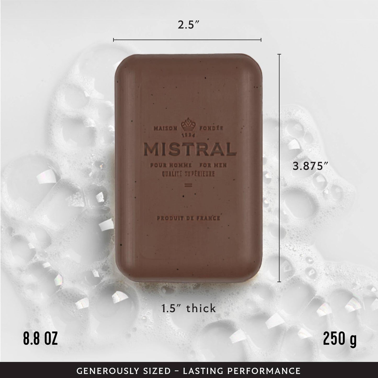Mistral Bourbon Vanilla Luxury Bar Soap for Men | Men’s Natural Soap Bar | Paraben, Phthalates Free | Moisturizing & Triple-Milled Natural Soap Beauty & Personal Care Mistral