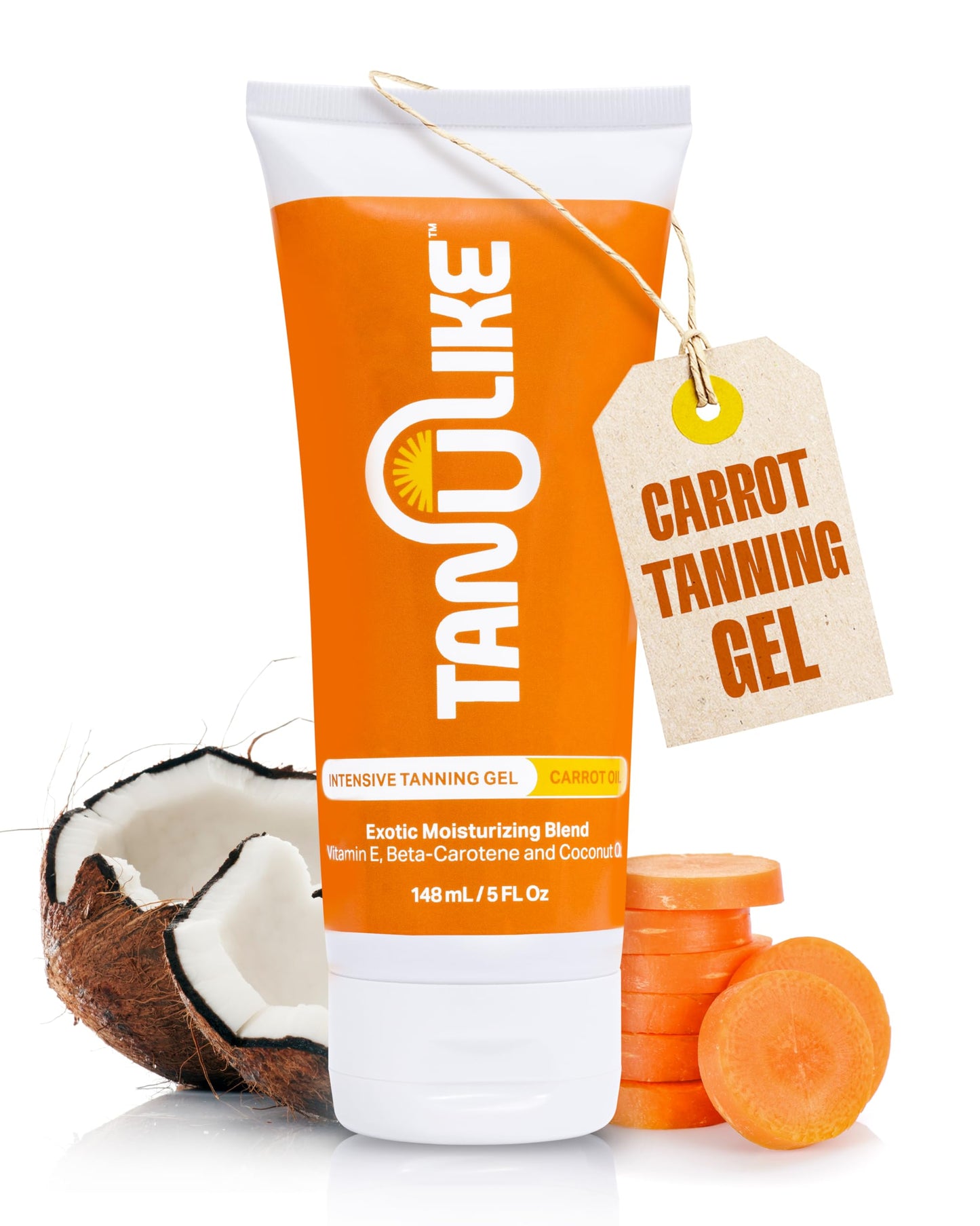 TAN U LIKE, Exotic Carrot Tanning Gel Accelerator - Advanced Moisturizing Formula with Vitamin E, Beta-Carotene, and Coconut Oil - Luxurious Coconut Beauty & Personal Care TAN U LIKE