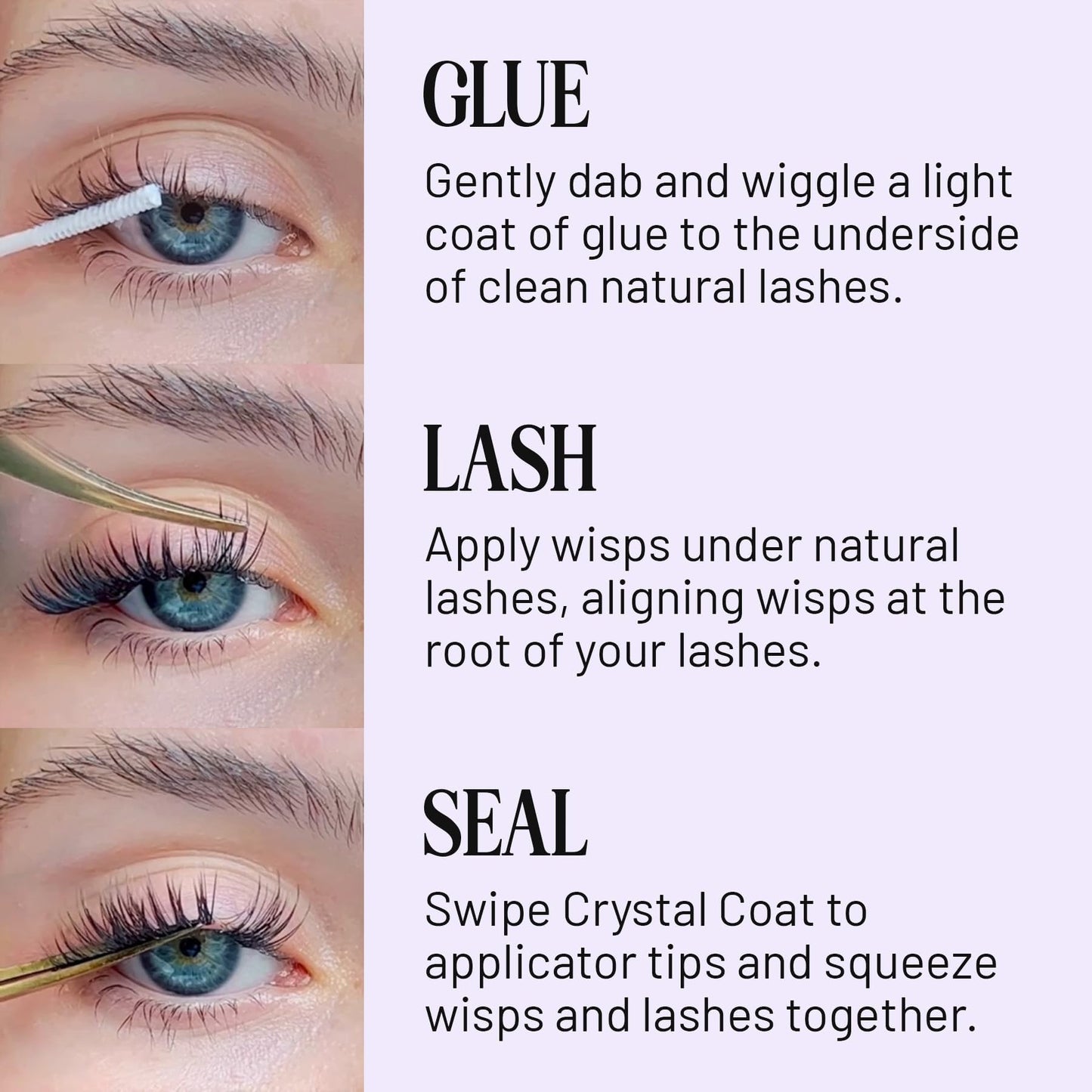 Lilac St - Originals Natural Faux Eyelash Clusters (12mm) - Soft, Natural Look - DIY Lash Extension Wisps - Lightweight & Lifelike - Lasts 10 Days Beauty & Personal Care Lilac St.