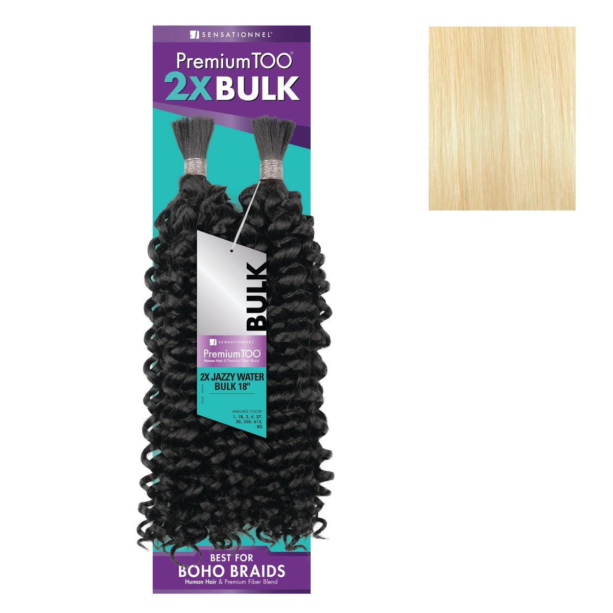 Sensationnel PremiumToo Bulk Weaving-2X Jazzy Water,1pk 18in, 613 BLONDE