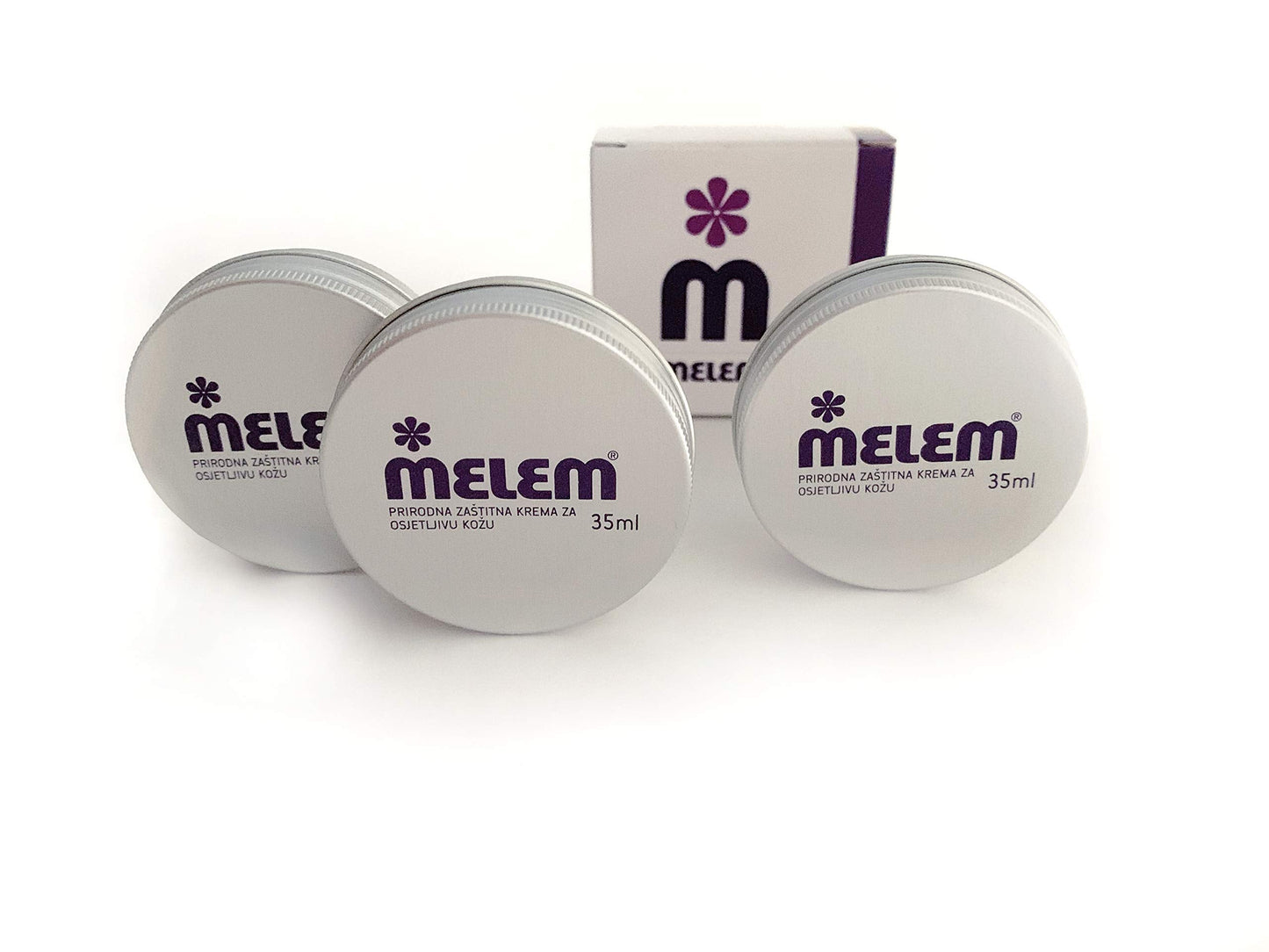 Melem Skin and Lip Balm with Lanolin, Moisturizes Dry, Flaky and Cracked Skin, 3 Large Tins (each 1.2 oz.) Beauty and Personal Care Melem Skin and Lip Balm
