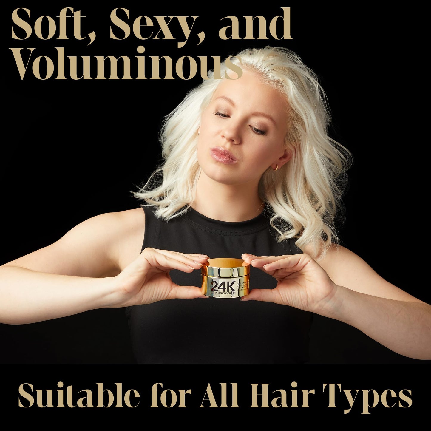 SALLY HERSHBERGER 24K Hair Texturizing Paste for Men & Women - Premium High Shine Pomade - All Day Hold - Hydrating and Volumizing - for Styling Beauty & Personal Care SALLY HERSHBERGER