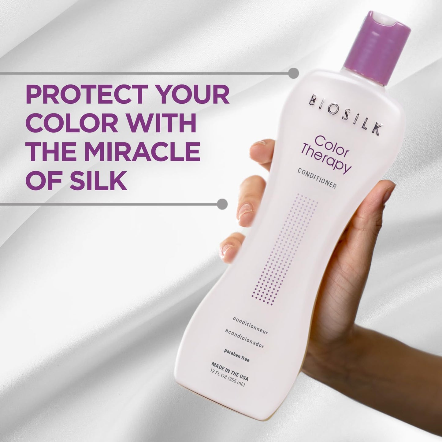BioSilk Color Therapy Conditioner, Replenishes Moisture While Protecting Color, Enhances Vibrancy & Shine, Sulfate, Paraben & Cruelty-Free, 12 Oz Beauty & Personal Care BioSilk