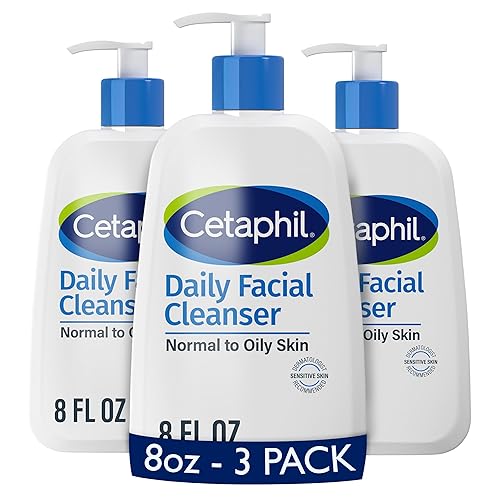 Cetaphil Face Wash, Daily Facial Cleanser for Sensitive, Combination to Oily Skin, 8 oz, Pack of 3, Gentle Foaming, Soap Free, Hypoallergenic Beauty & Personal Care Cetaphil