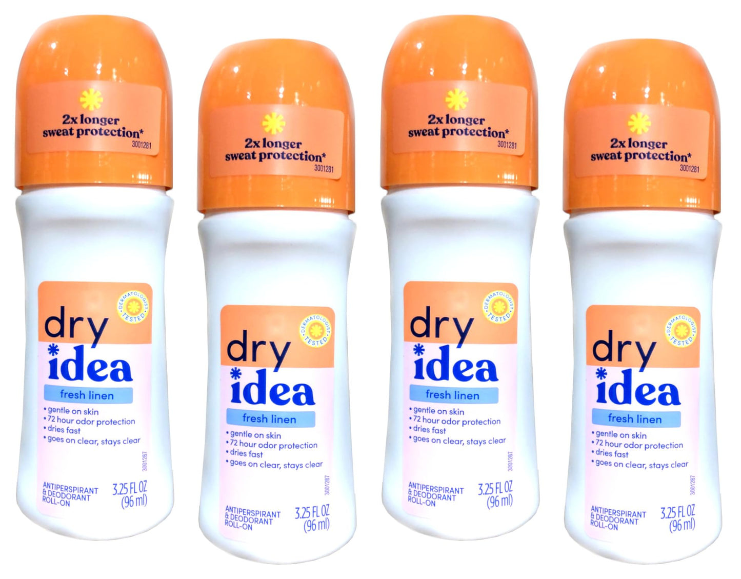 Dry Idea Fresh Linen Roll-On Antiperspirant Deodorant Fresh Linen 3.25 Ounce (Pack of 4) Beauty & Personal Care Dry Idea