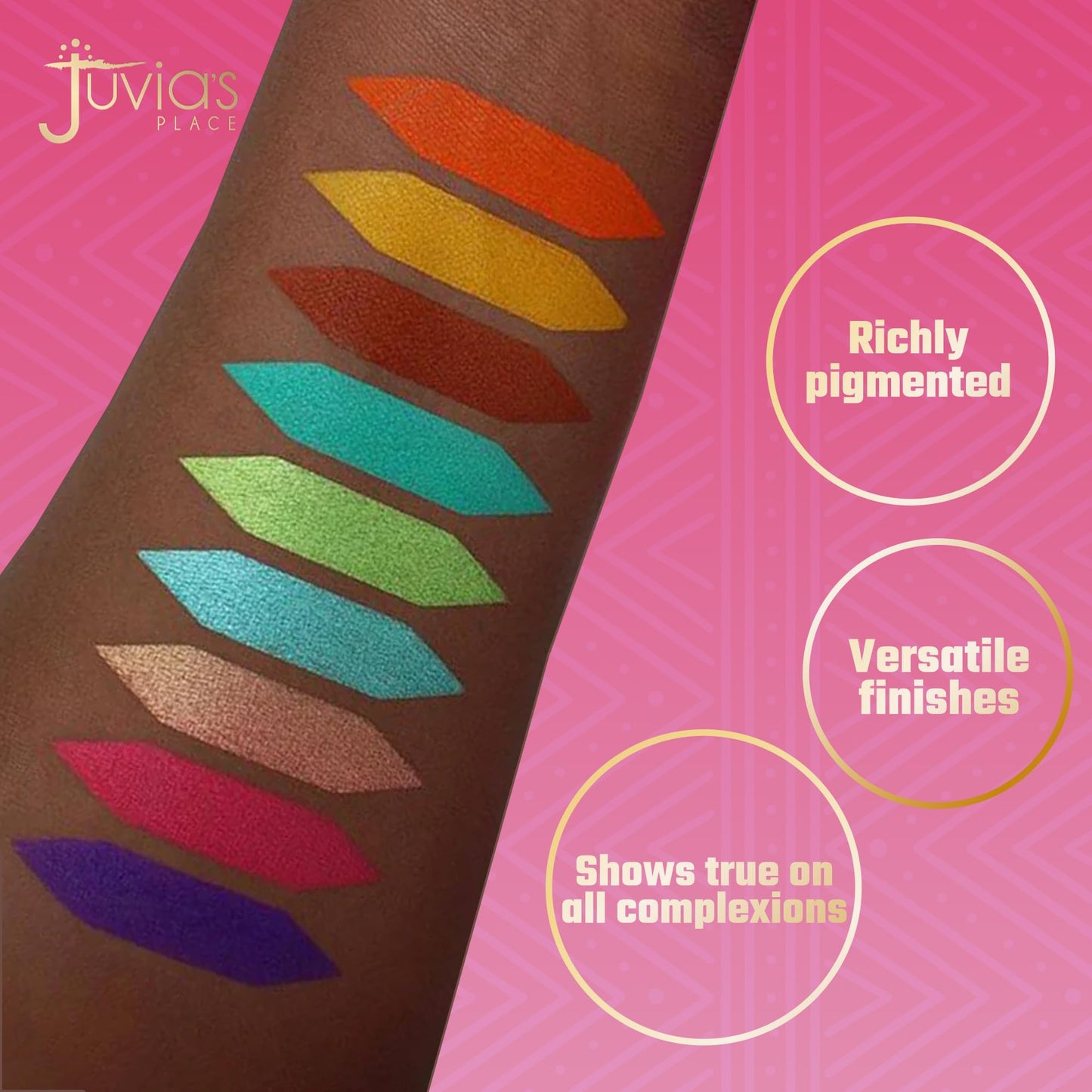 Juvia's Place Palette The Zulu - Turquoise, Red, Purple, Shades of 9, Colorful, Vivid, Vibrant Palette, Pigmented Makeup Palette Color & Shine Beauty & Personal Care Juvia's Place