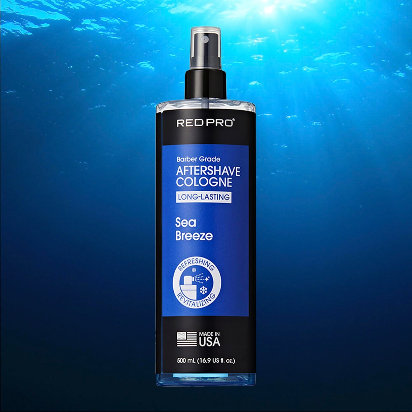 RED Pro GROOMANE Cooling Aftershave Cologne for Men, Barber-Grade Post-Shave Splash, Long-Lasting Scent, Soothes with Aloe, Fast-Drying, Tone Skin Beauty and Personal Care RED Pro