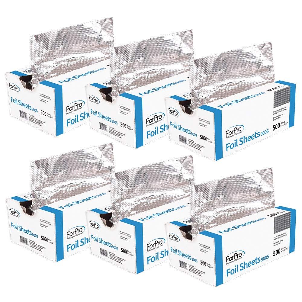 ForPro Professional Collection Embossed Foil Sheets 900S, Aluminum Foil, Pop-Up Dispenser, for Hair Color Application and Highlighting, Food Safe, 9” Beauty & Personal Care ForPro Professional Collection
