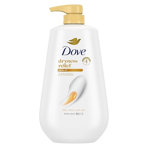 Dove Body Wash with Pump Dryness Relief with Jojoba Oil For 24hr Lotion-Soft Skin Moisturizing Skin Cleanser with No Sulfates No Parabens 30.6 oz Beauty & Personal Care Dove