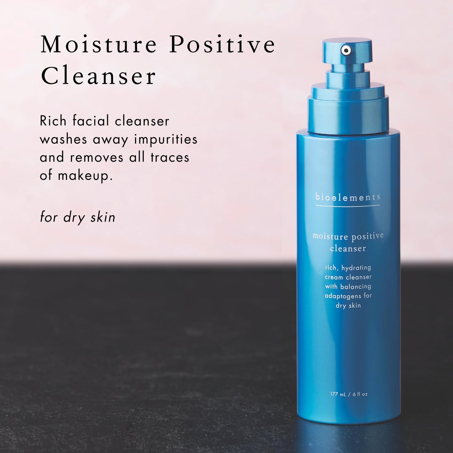 Bioelements Moisture Positive Cleanser - 6 fl oz - Rich Facial Cleanser for Dry Skin - Vegan, Gluten Free - Never Tested on Animals Beauty & Personal Care Bioelements
