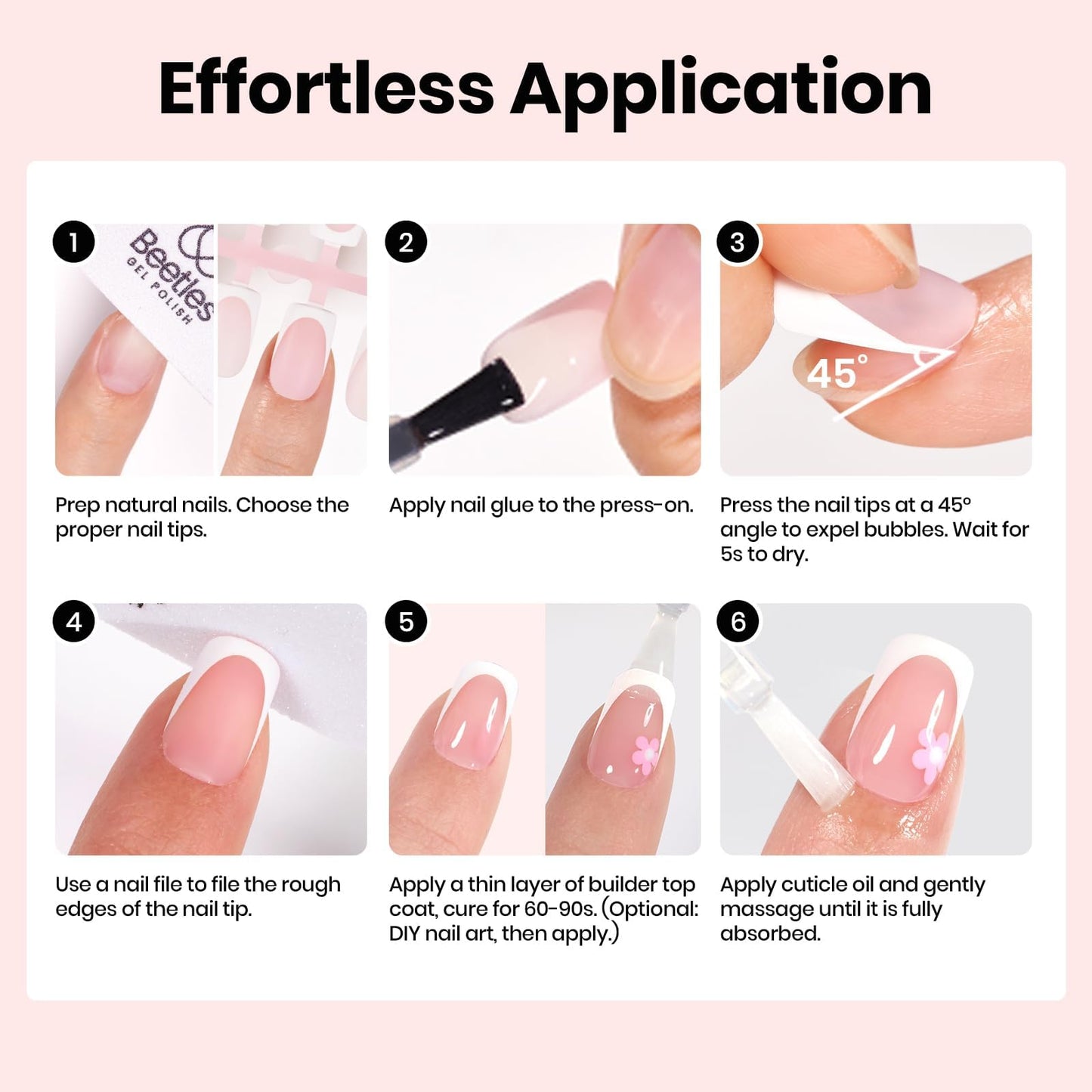 Beetles Short Square French Tip Press on Nails:Brown French Press ons Extra Short Gel Nail Tips Square 60 PCS 15 Sizes Pre-Shaped Reusable False Nails Beauty and Personal Care beetles Gel Polish