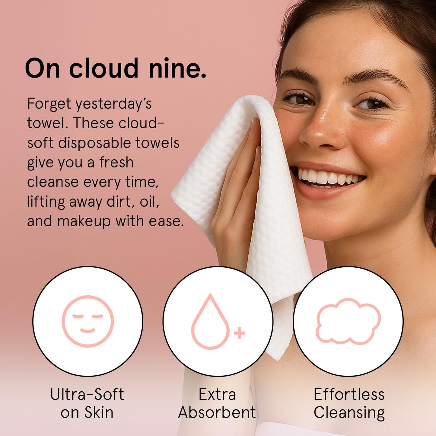 grace & stella Face Towels Disposable - Travel Essentials - Ultra-Soft & Absorbent Face Wipes Towelettes - XL Facial Towels for Cleansing & Makeup Beauty and Personal Care grace & stella