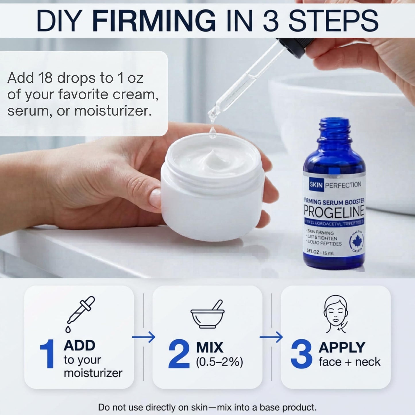 Skin Perfection Firming Serum Booster with Progeline Peptide Repair Serum Neck and Face Progeline Cream Upgrade Trifluoroacetyl Tripeptide-2 Beauty & Personal Care Skin Perfection