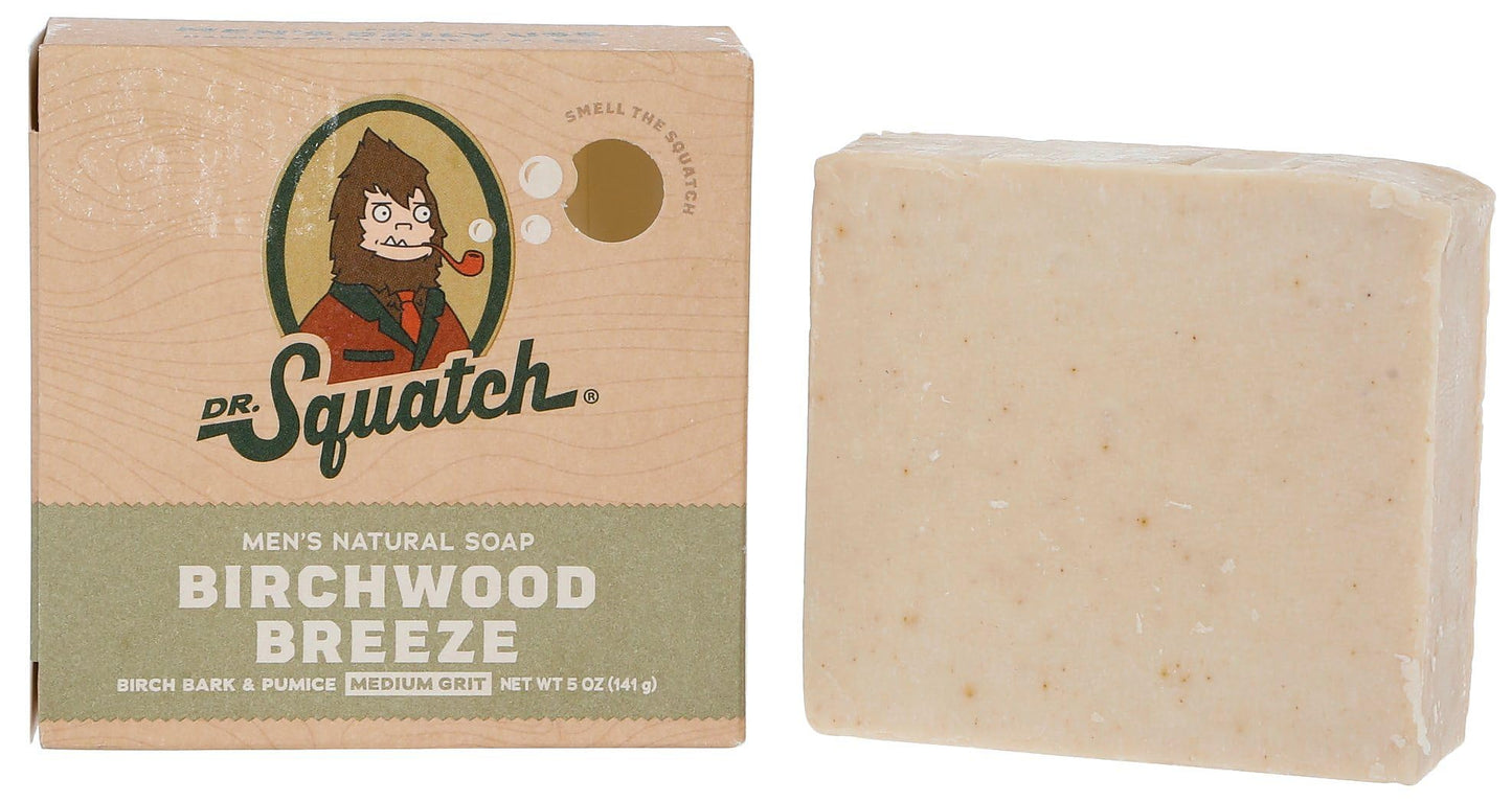 Dr. Squatch All Natural Bar Soap for Men with Medium Grit - Birchwood Breeze 5 Ounce (Pack of 1) Beauty & Personal Care Dr. Squatch