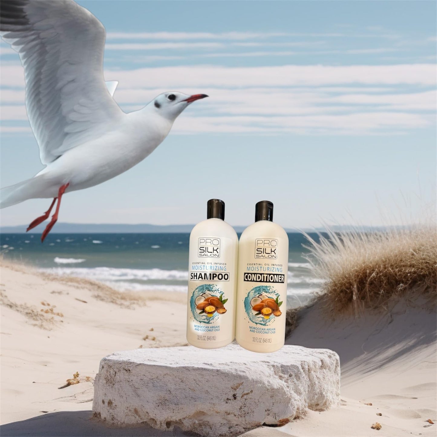 Duo shampoo & condicionador pro silk salon moracan argan adn coconut oil Beauty & Personal Care Pro silk salon