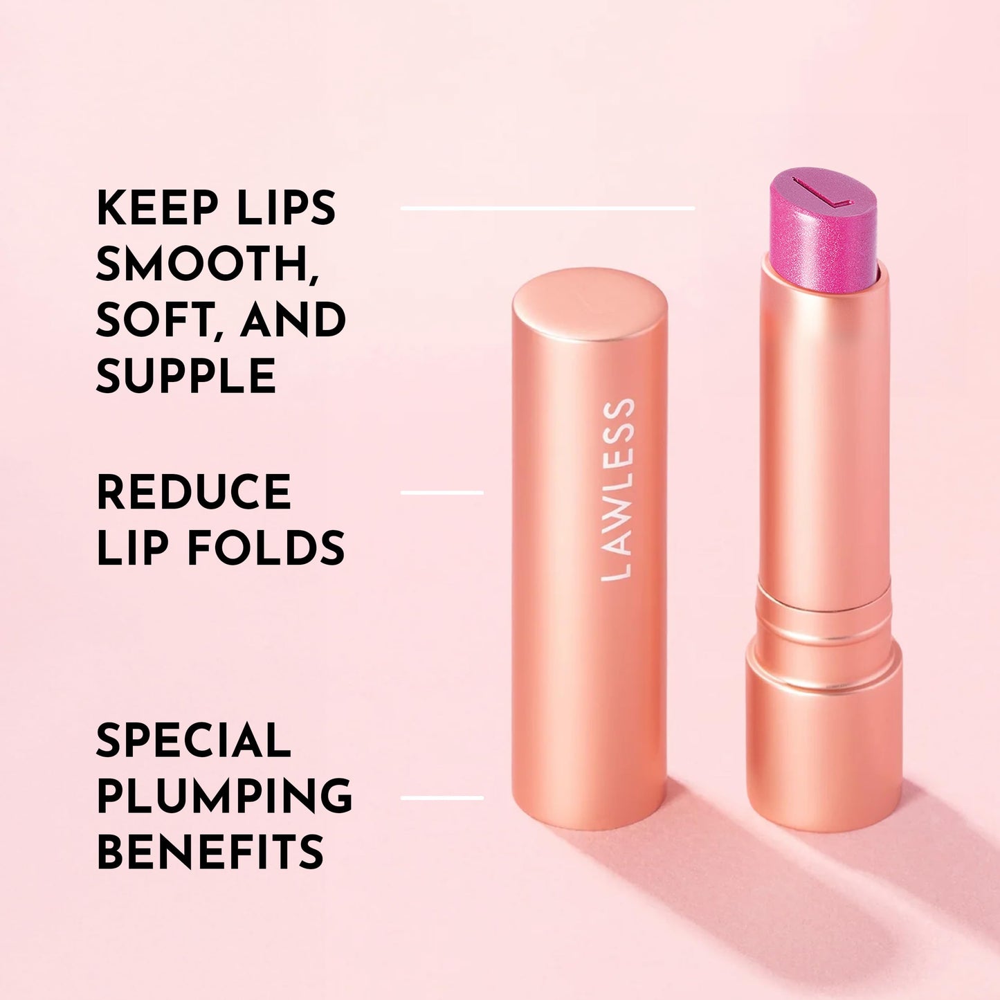 Lawless Forget the Filler Lip Plumping Line Smoothing Tinted Balm - Candy Girl - Premium Tinted Lip Balm with Natural Ingredients to Plump and Smooth Beauty and Personal Care Lawless