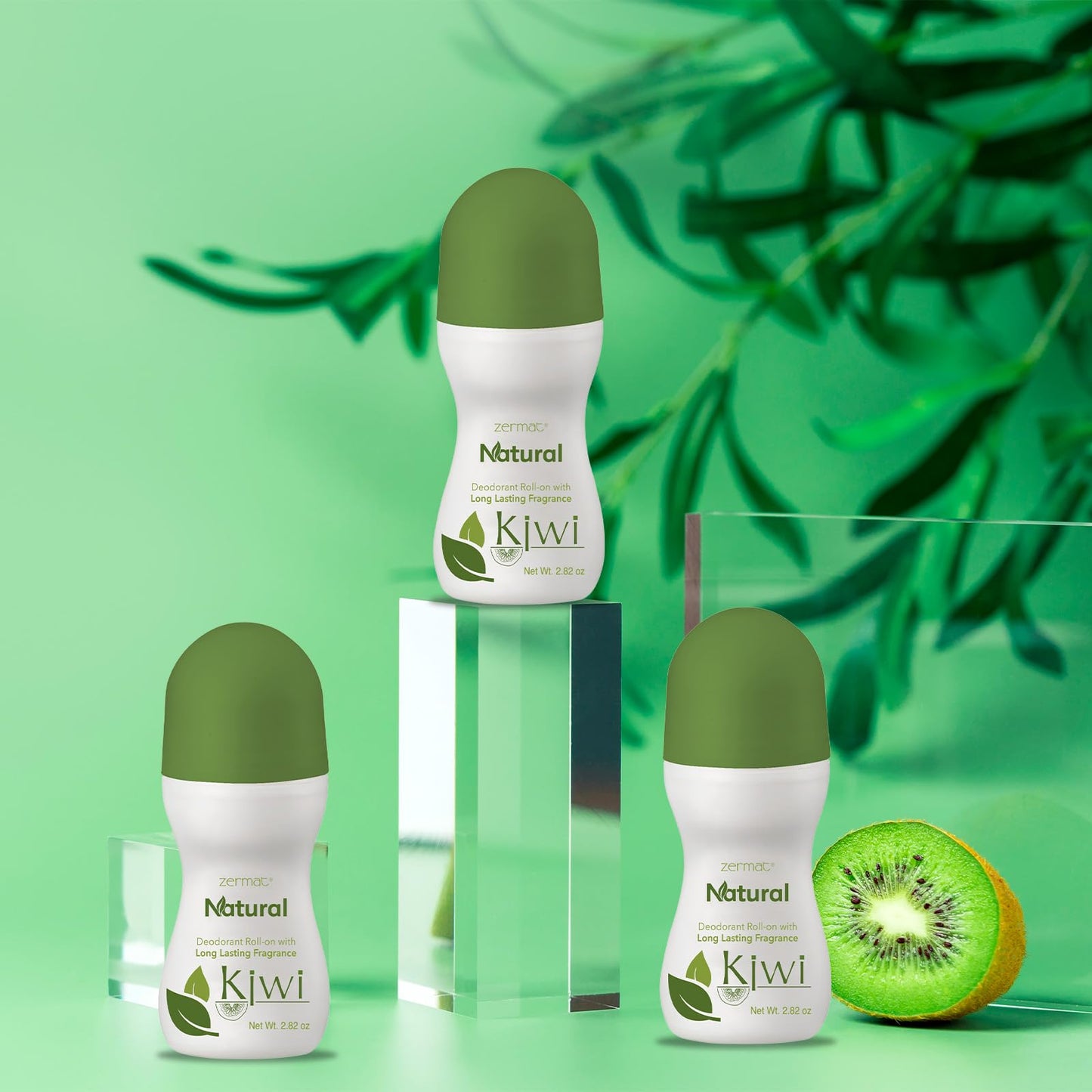 Zermat Kiwi, Natural Roll-On Deodorant, 2.82 Oz. Beauty and Personal Care Zermat