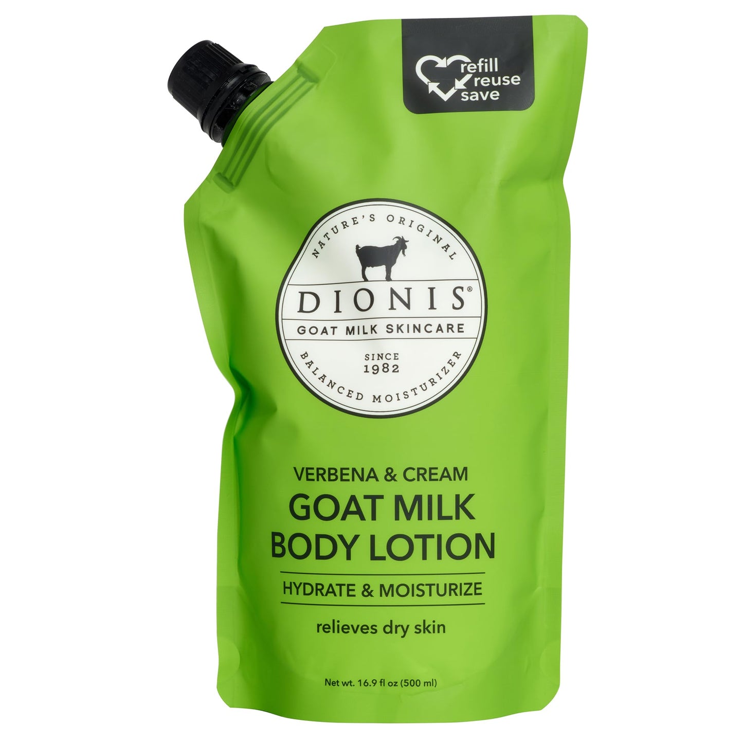 Dionis Goat Milk Lemon Verbena & Cream Body Lotion Refill Pouch 16.9 oz (Pack of 1) Beauty & Personal Care Dionis