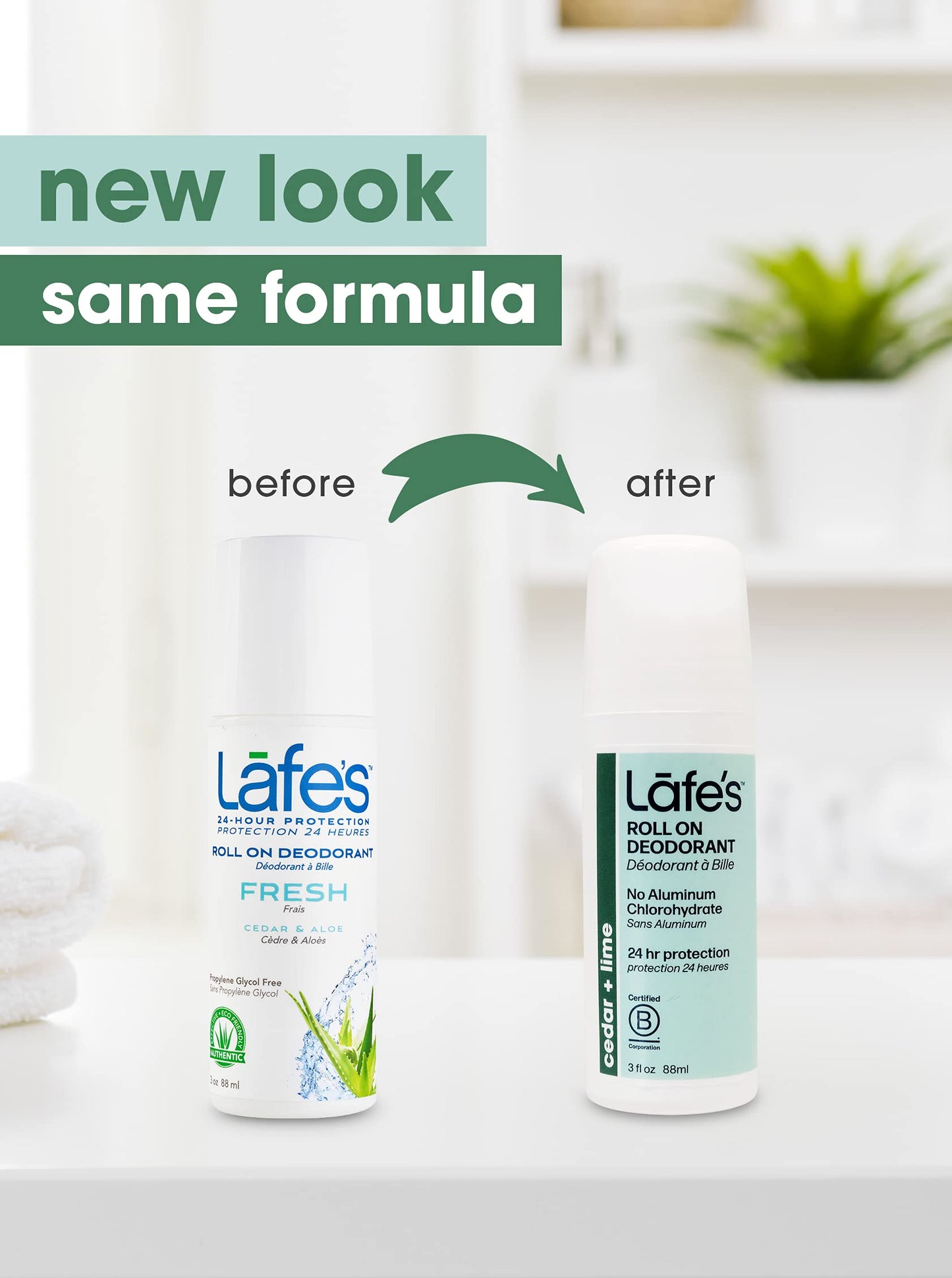 Lafe's Natural Deodorant - 3oz Roll-On Aluminum Free Natural Deodorant for Men & Women - Paraben Free & Baking Soda Free with 24-Hour Protection Beauty and Personal Care Lafe's