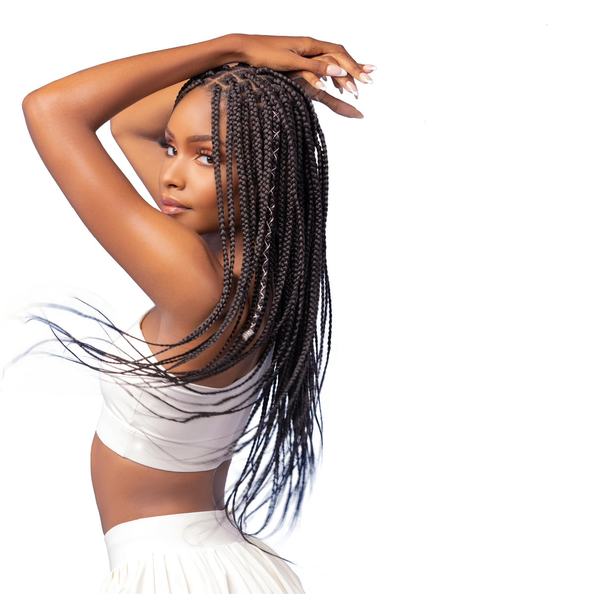 Sensationnel Ruwa Prestretched Braiding Hair-10X 48 Inch,4 MEDBROWN