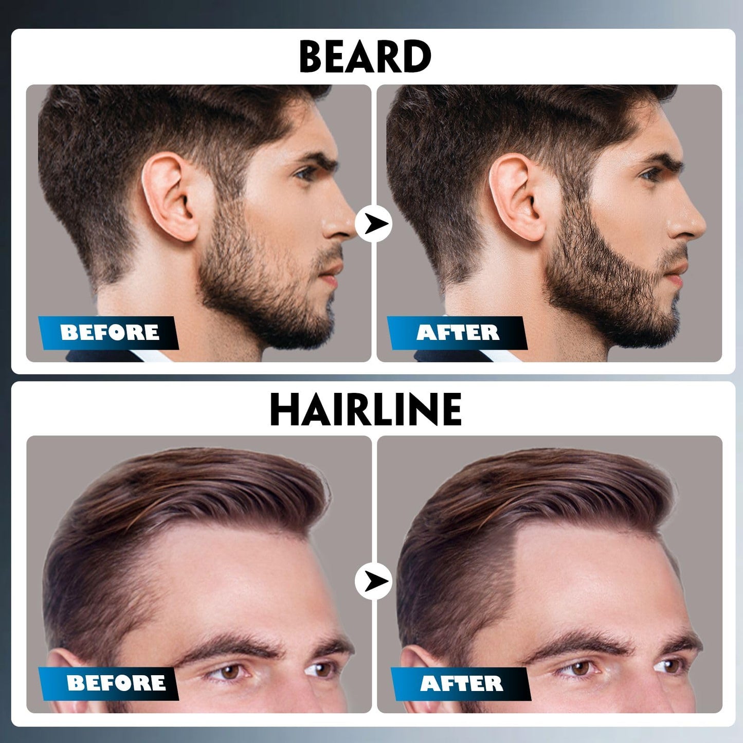 Beard Pencil Filler for Men Black - Beard Pen with Brush, Barber Pencil Smudge-proof & Water-proof Mens Grooming Kits Creating Natural Beard Color Beauty and Personal Care Ihrlpxkc