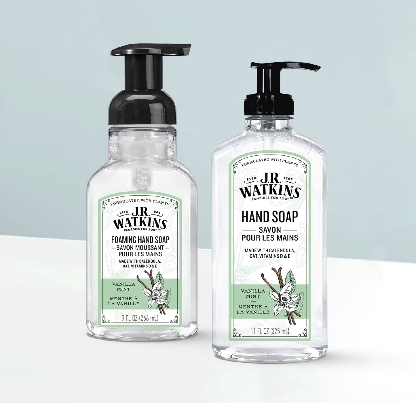 Hand Soap, Foaming, 9 fl oz, Vanilla Mint Vanilla Mint Beauty & Personal Care J.R. Watkins