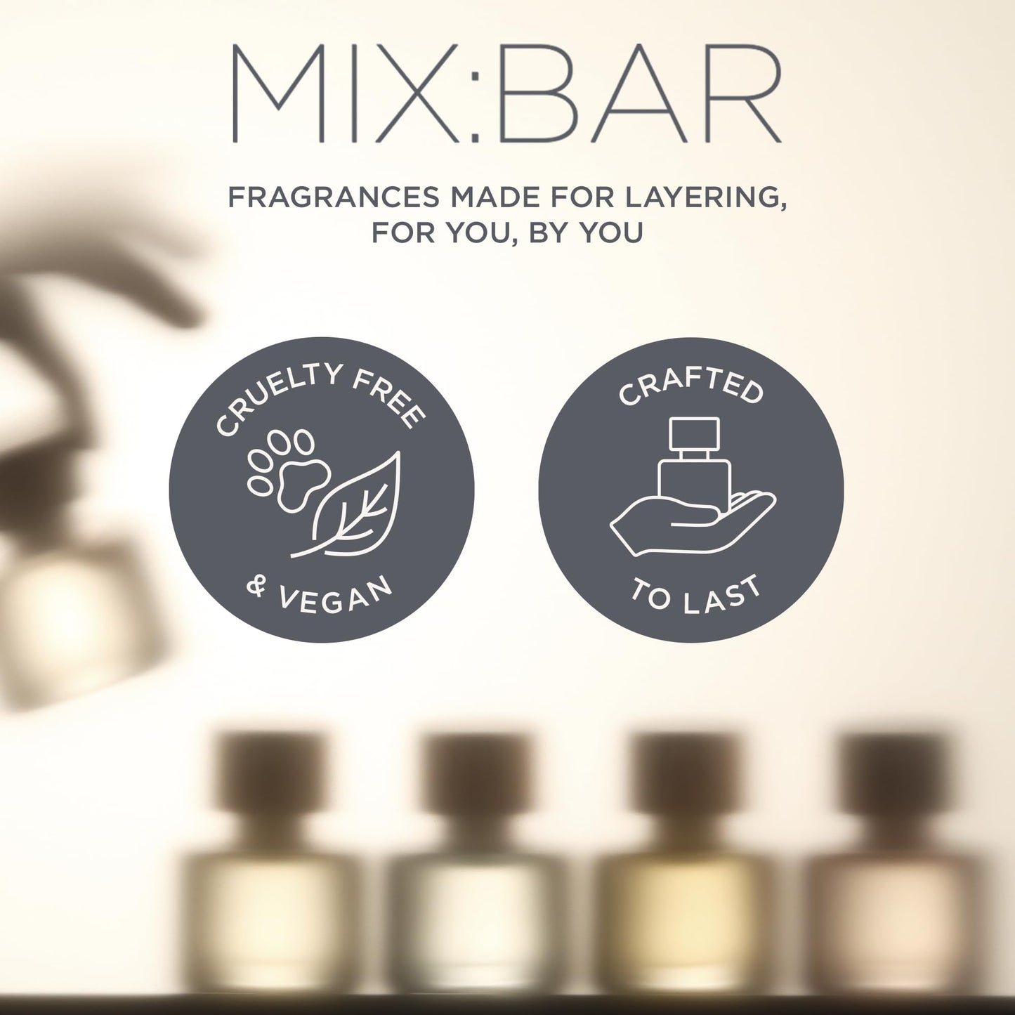 MIX:BAR Vanilla Bourbon Hair + Body Mist Spray for Women + Girls - Vanilla Bean, Sandalwood, Jasmine + Bergamot, Amber Fragrance Notes - Vanilla Beauty & Personal Care MIX:BAR