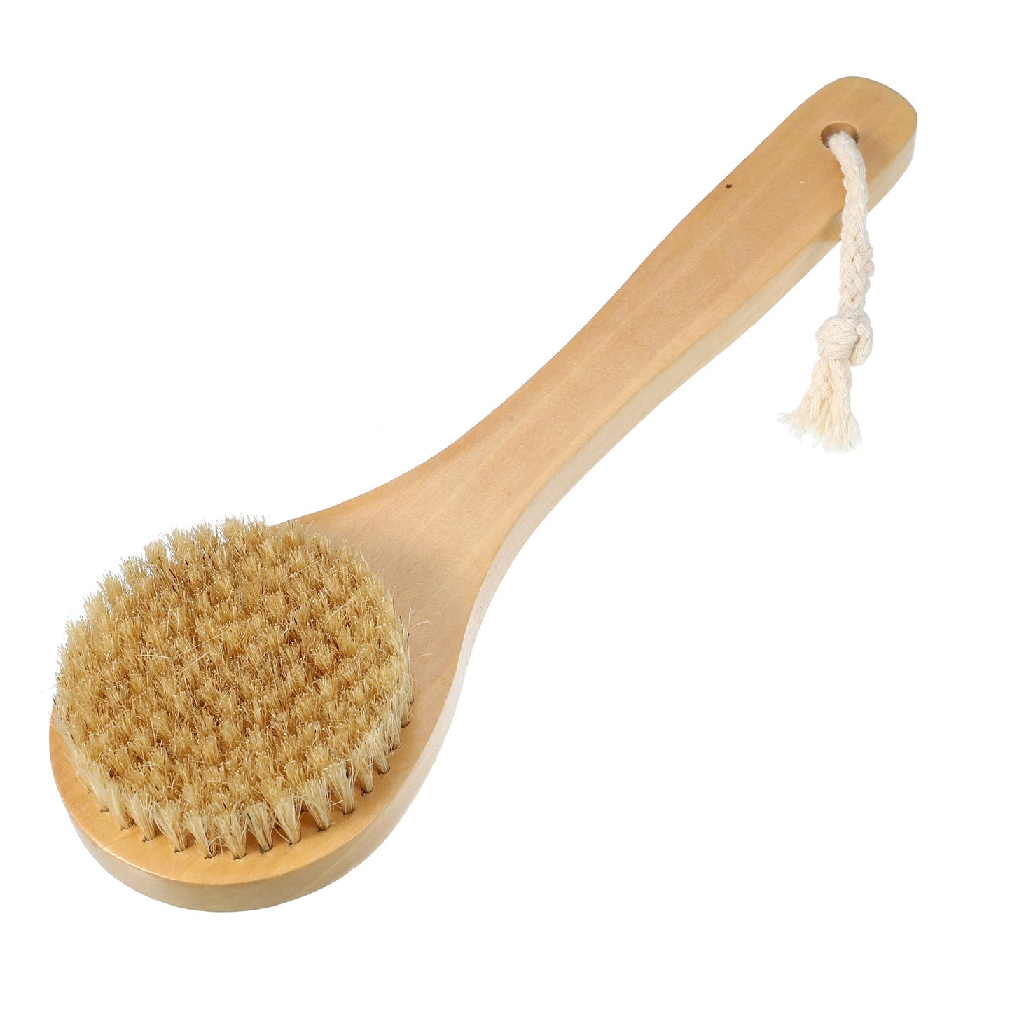 VOCOSTE 1 Pcs Bath Brush, Back Scrubber Wood for Shower with Handle, Brown, 9.8 Inches Beauty and Personal Care VOCOSTE