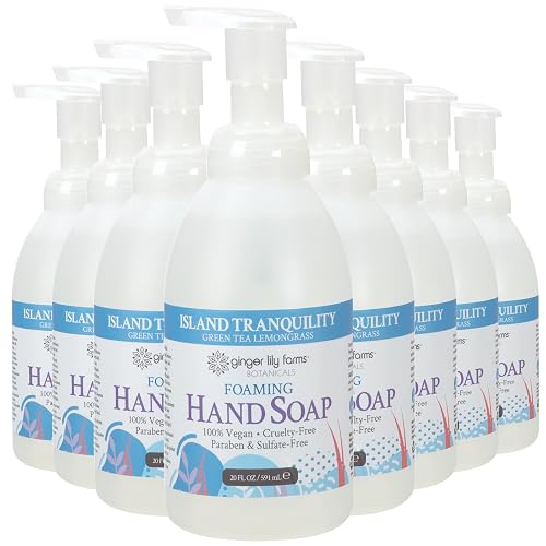 Ginger Lily Farms Botanicals All-Purpose Foaming Hand Soap Refill, Island Tranquility, 100% Vegan & Cruelty-Free, Green Tea Lemongrass Scent, 20 Fl Oz Beauty & Personal Care Ginger Lily Farms