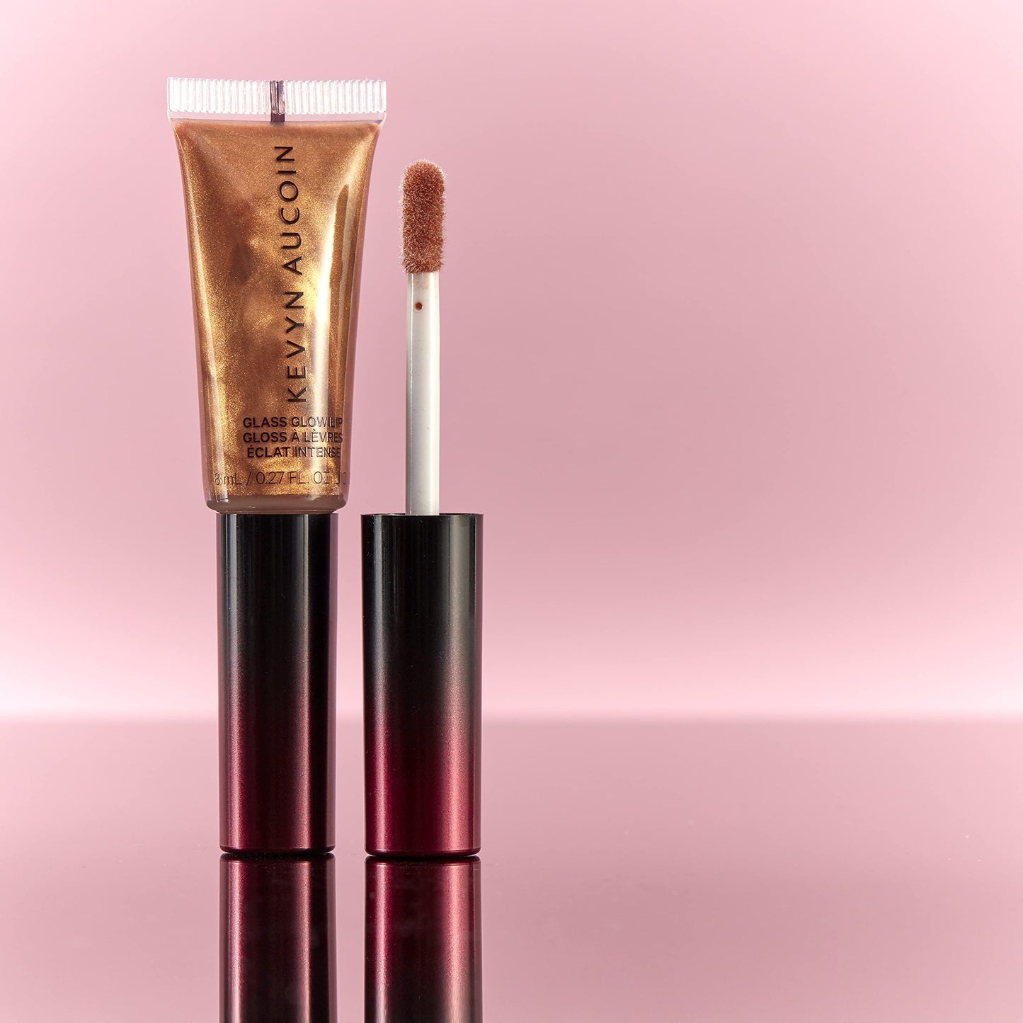 Kevyn Aucoin Glass Glow Lip, Spectrum Bronze: Multi-purpose lip gloss highlighter. 3D reflective glaze, comfortable wearing, non-sticky. Moisturize, Beauty & Personal Care Kevyn Aucoin