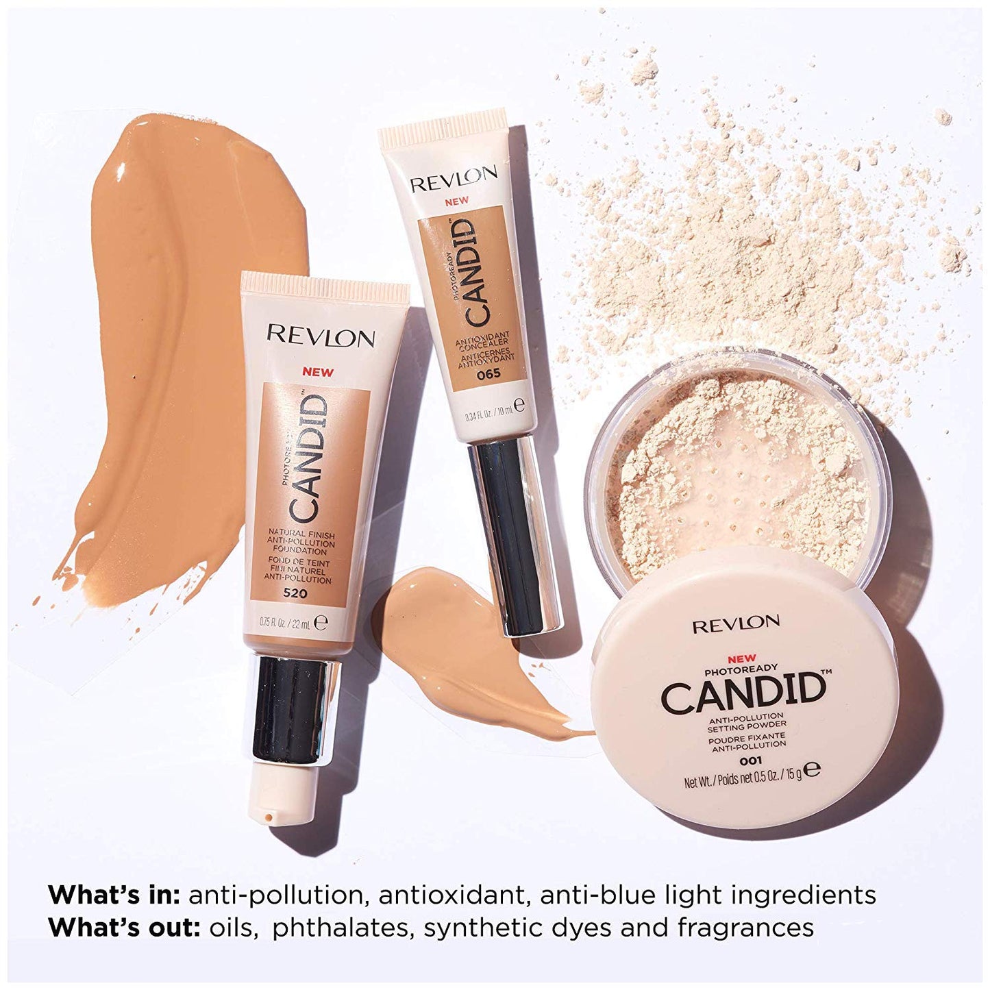 Revlon Setting Powder, PhotoReady Candid Blurring Face Makeup, Anti-Pollution, Lightweight & Breathable High Pigment, Natural Finish, 001 Universal Beauty & Personal Care REVLON