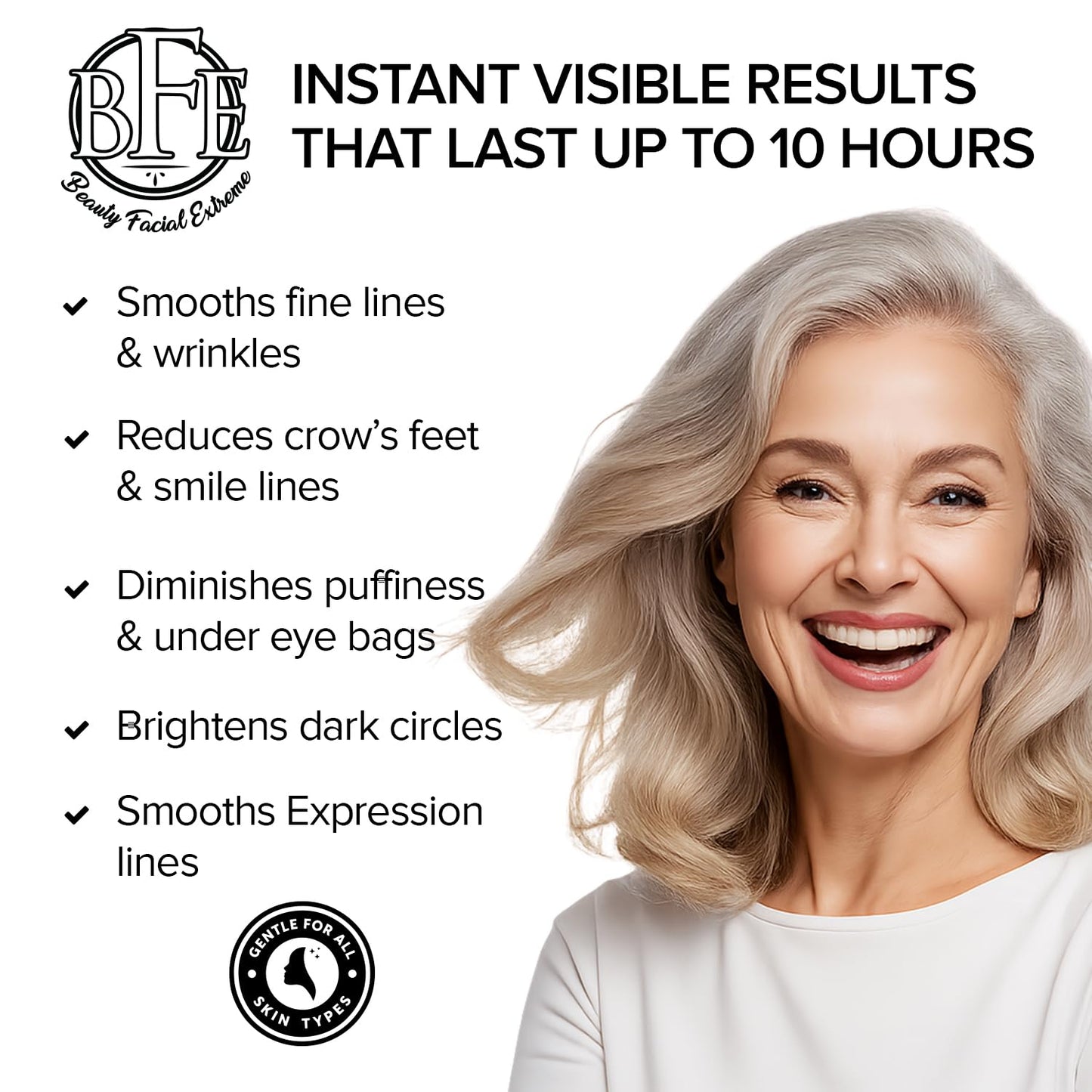 Instant Eye Tightener Cream - Reduces Under Eye Puffiness, Bags, Dark Circles. Lift Technology to Tighten & Firm Sagging Skin Around Eyes. Smooths Beauty & Personal Care Beauty Facial Extreme
