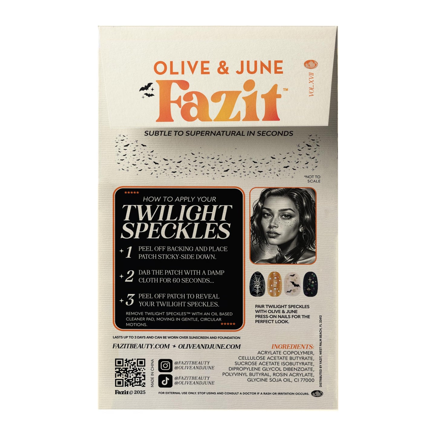 Fazit Makeup Patches - Halloween Twilight Speckles - Glow Up Make-Up Patches - Cute Glitter Makeup Accessories for Women - Cosmetic Glitter for Face Beauty & Personal Care Fazit