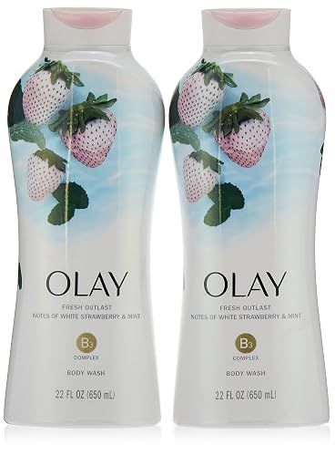 Olay Body Wash Fresh Cooling Strawberry & Mint 22 Ounce (650ml) (2 Pack) Beauty & Personal Care Olay