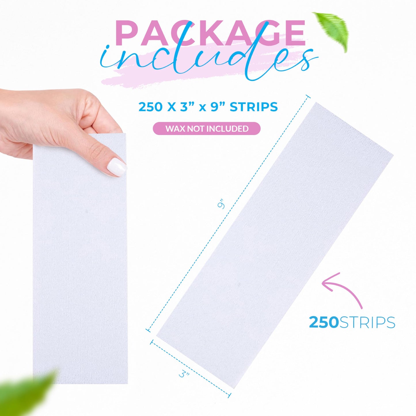 Tifara Beauty Non Woven Large 3x9 Body and Facial Wax Strips (250) Beauty & Personal Care Tifara Beauty