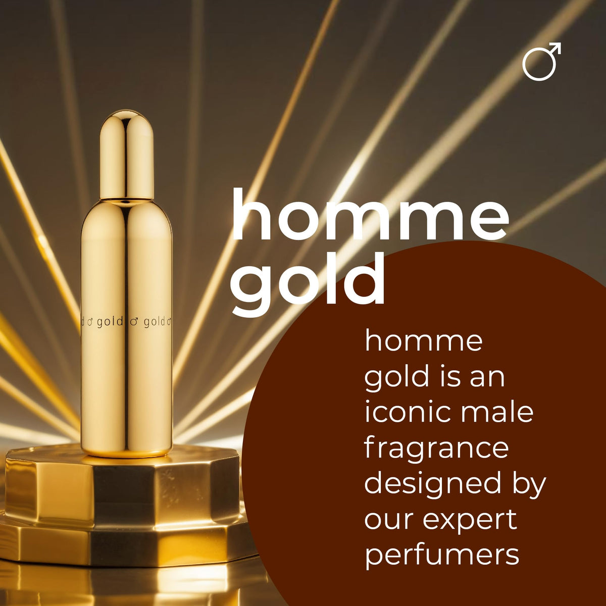 COLOUR ME Milton-Lloyd Gold Homme - Cologne for Men - Oriental Parfume for Men - Spicy, Amber Parfume - Mens Cologne - Long Lasting Parfume - 3 oz. Beauty & Personal Care COLOUR ME